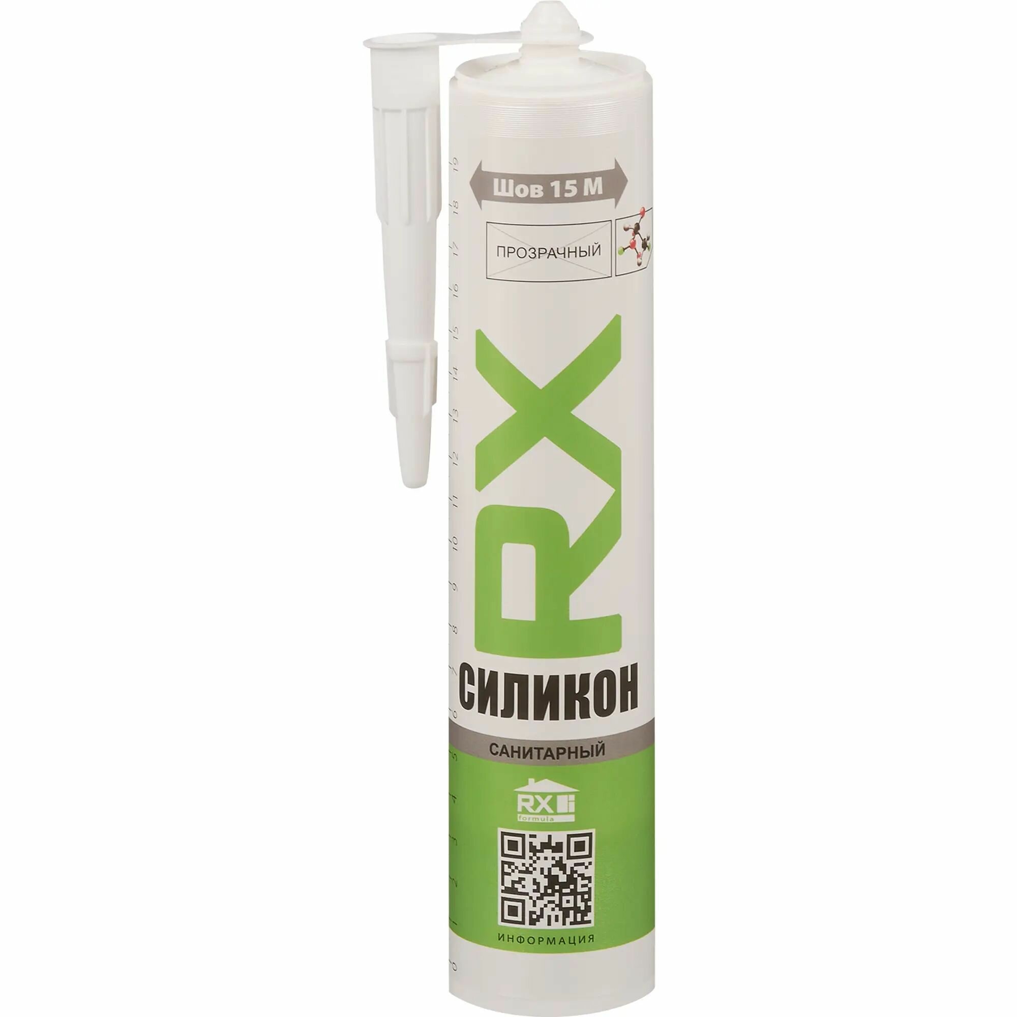 фото Герметик силиконовый Rx formula санитарный прозрачный 280 мл уксусный