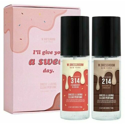 W.Dressroom Набор парфюмированных спреев с ароматом шоколада и клубники, 2*70мл Dress  & Living