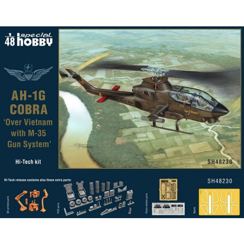 48230 Special Hobby Вертолет AH-1G Cobra ‘Over Vietnam with M-35 Gun System’ Hi-Tech 1/48 краска набор ah 1g cobra палач 235 эскадрилья вьетнам 1969 г акан 6х10 мл 46209