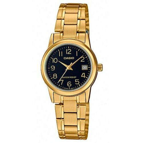 Наручные часы CASIO Collection MTP-V002G-1B, черный, золотой