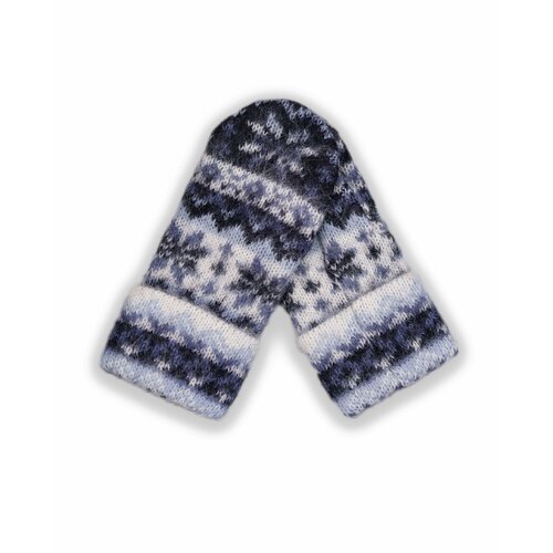 фото Варежки freyja, размер 7, синий, белый