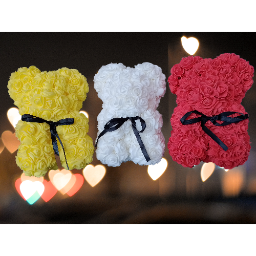 Мишка из роз цвет в ассортименте 840₽