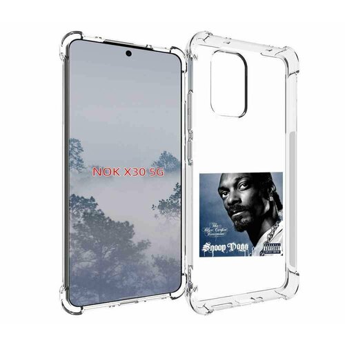 Чехол MyPads Snoop Dogg THA BLUE CARPET TREATMENT для Nokia X30 5G задняя-панель-накладка-бампер