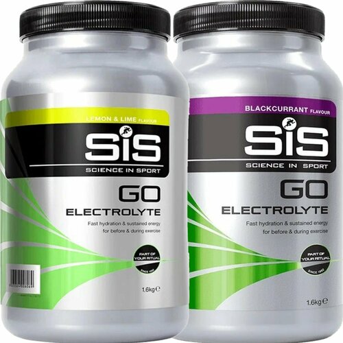 Изотоник SCIENCE IN SPORT (SiS) GO Electrolyte Powder 2 x 1600 г, Лимон-Лайм, Черная смородина изотоник science in sport sis go electrolyte powder 2 x 1600 г лимон лайм тропические фрукты