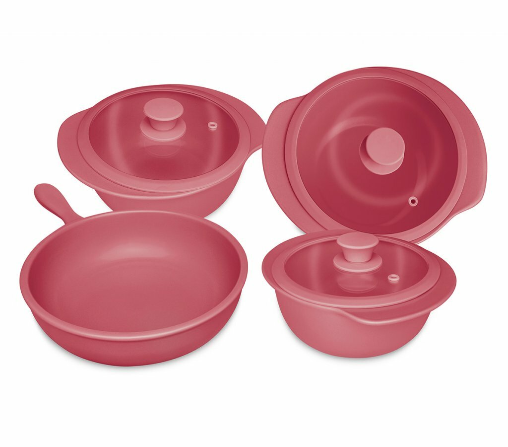 Набор керамической посуды для приготовления Oxford розовый 4 предмета