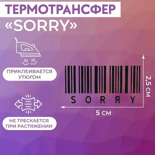 Термотрансфер «Sorry», 5 × 2,5 см