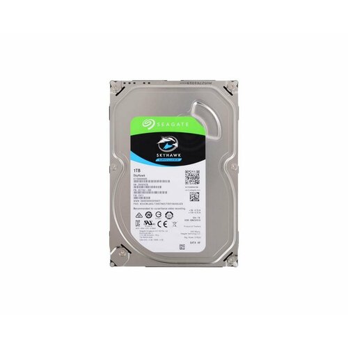 Жесткий диск объемом 1 Тб и размером 35 дюйма Seagate SkyHawk SATA W3020RU - диск для систем видеонаблюдения интерфейс SATA 6 Гбитс 780400₽