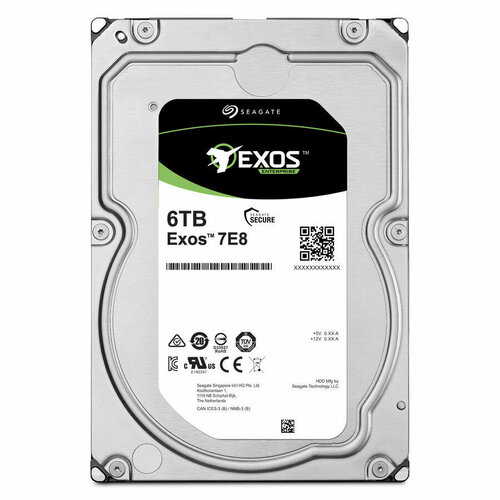 Жесткий диск HDD Seagate Exos 7E8 ST6000NM020BSAS 306 TB 7200обмин 2298300₽
