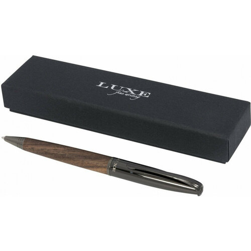 Шариковая ручка с деревянным корпусом Luxe Loure, черный/коричневый
