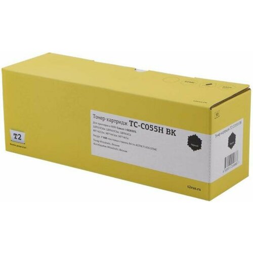 Картридж T2 TC-C055H BK для i-SENSYS LBP663/664/MF742/744 7600стр Черный easyprint расходные материалы 055hy картридж lc 055h y nc для canon i sensys lbp663 664 mf742 744 hp clj pro m454 455 479 480 6000 стр желтый без