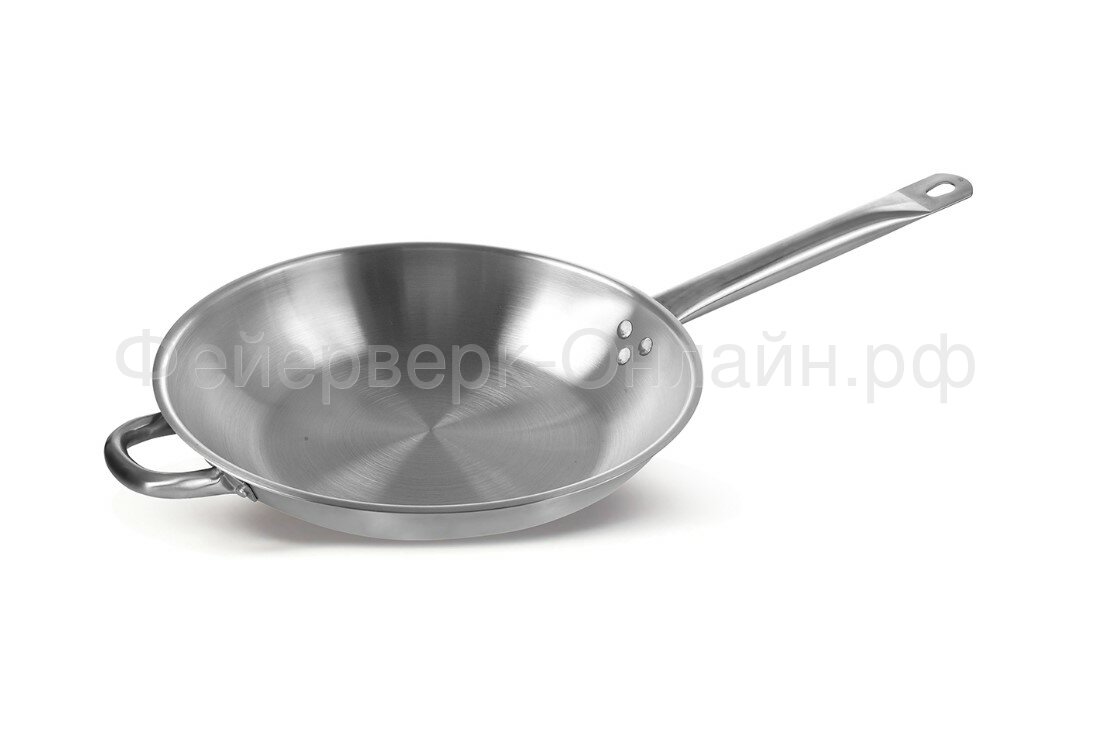 фото Сковорода Luxstahl из нержавеющей стали, 34 см