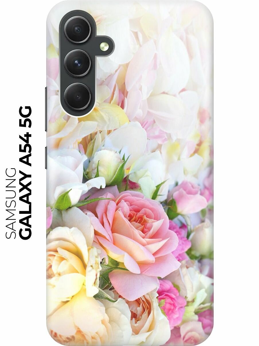 Силиконовый чехол Нежные розы на Samsung Galaxy A54 5G / Самсунг А54