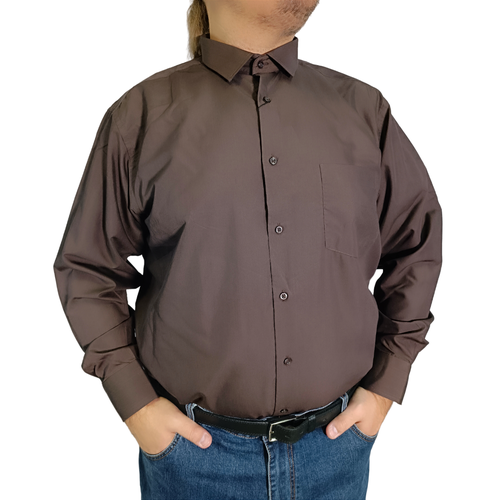 Рубашка BARCOTTI, размер 5XL, коричневый рубашка barcotti размер 5xl 66 голубой