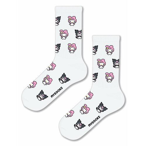 Носки MySocks, размер 36-43, белый канцелярский набор печать ролик hello kitty kuromi куроми