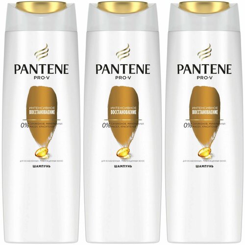 Pantene Pro-V Шампунь для волос, Интенсивное восстановление, 250 мл, 3 шт pantene pro v шампунь для волос интенсивное восстановление 250мл 2 шт