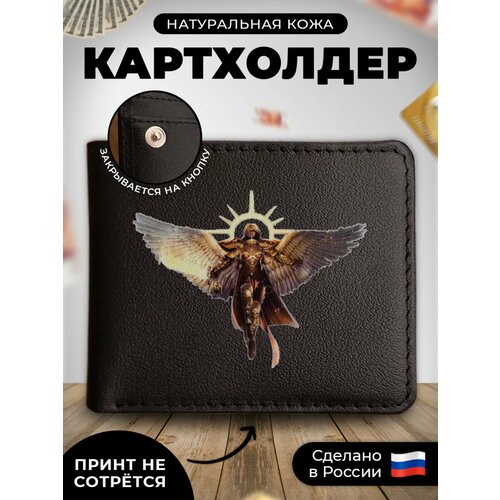 фото Визитница russian handmade kup032, натуральная кожа, 6 карманов для карт, черный