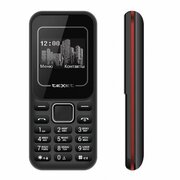 Телефон teXet TM-120, 2 SIM, черный/красный