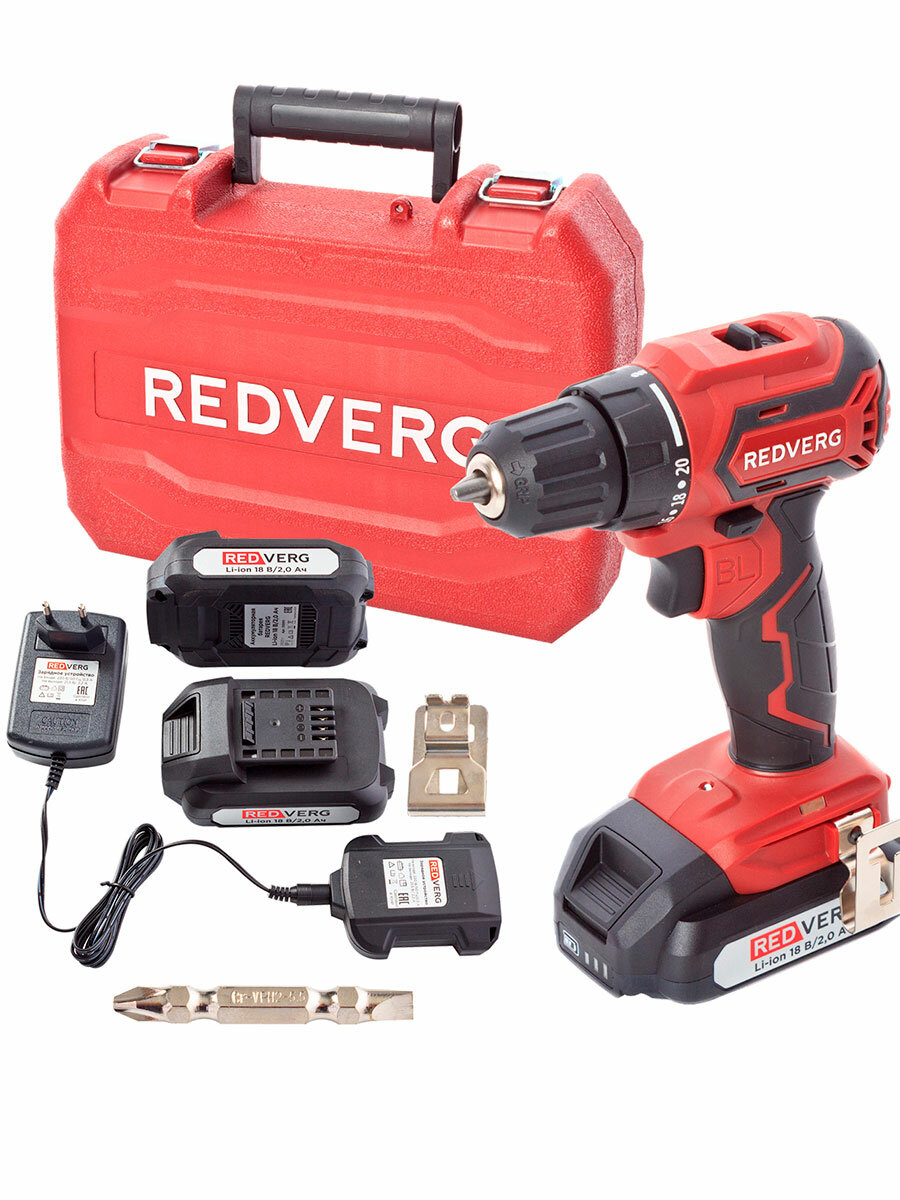 Аккумуляторная дрель-шуруповерт REDVERG RD-S18MBL/U - фото №2