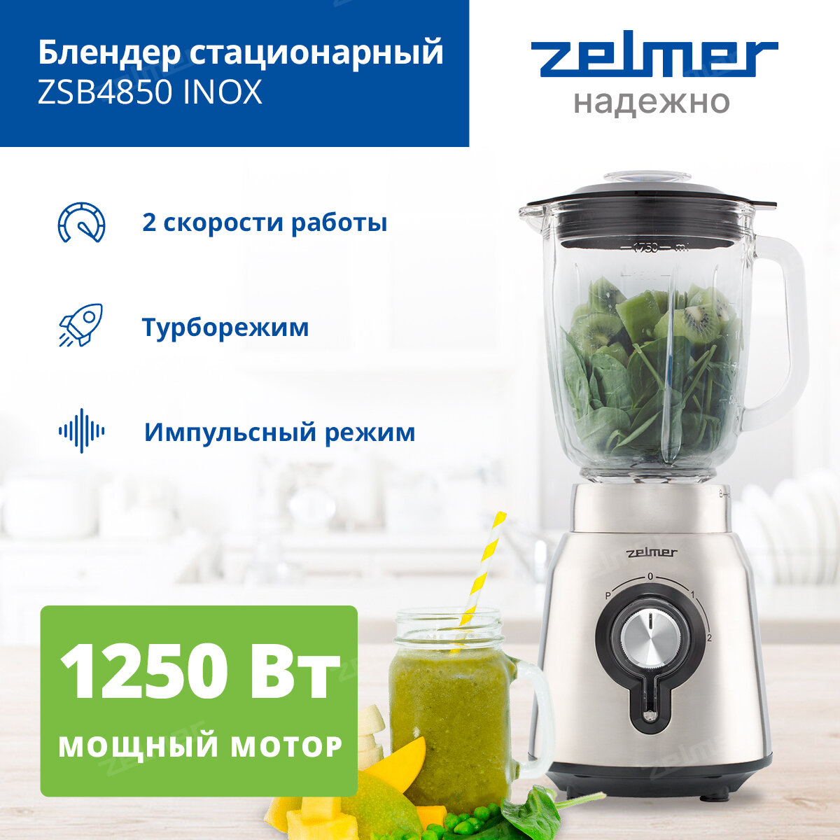Блендер ZSB4850 INOX ZELMER