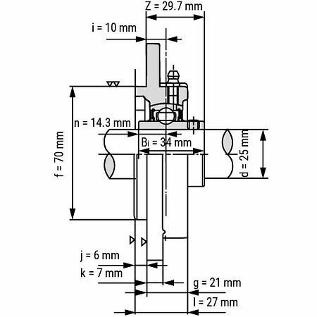 Подшипниковый узел UCFC205 TECHNIX — фото 1