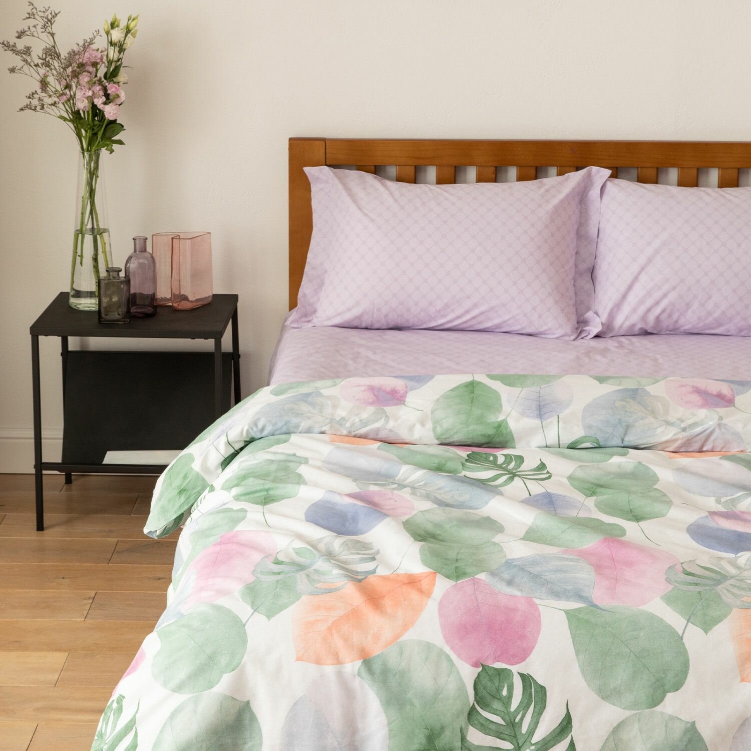 Cozy Home Комплект постельного белья, Перкаль, 1,5 спальный, нав. 50х70, Petali