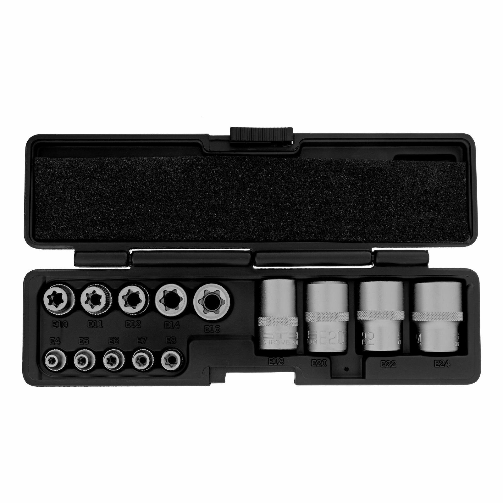 Набор головок Torx , 14 предметов, 1/4, 3/8, 1/2 Stels — фото 1