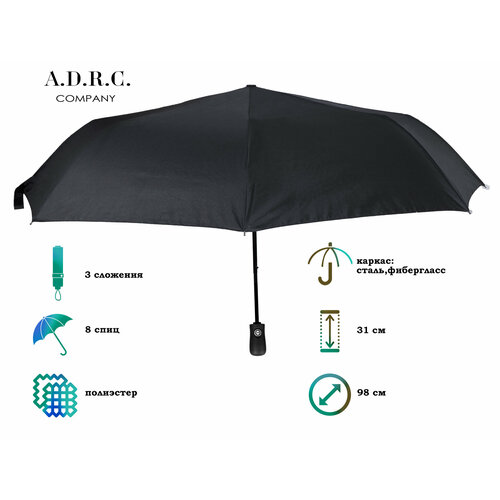Мини-зонт ADRC Company черный 1410₽