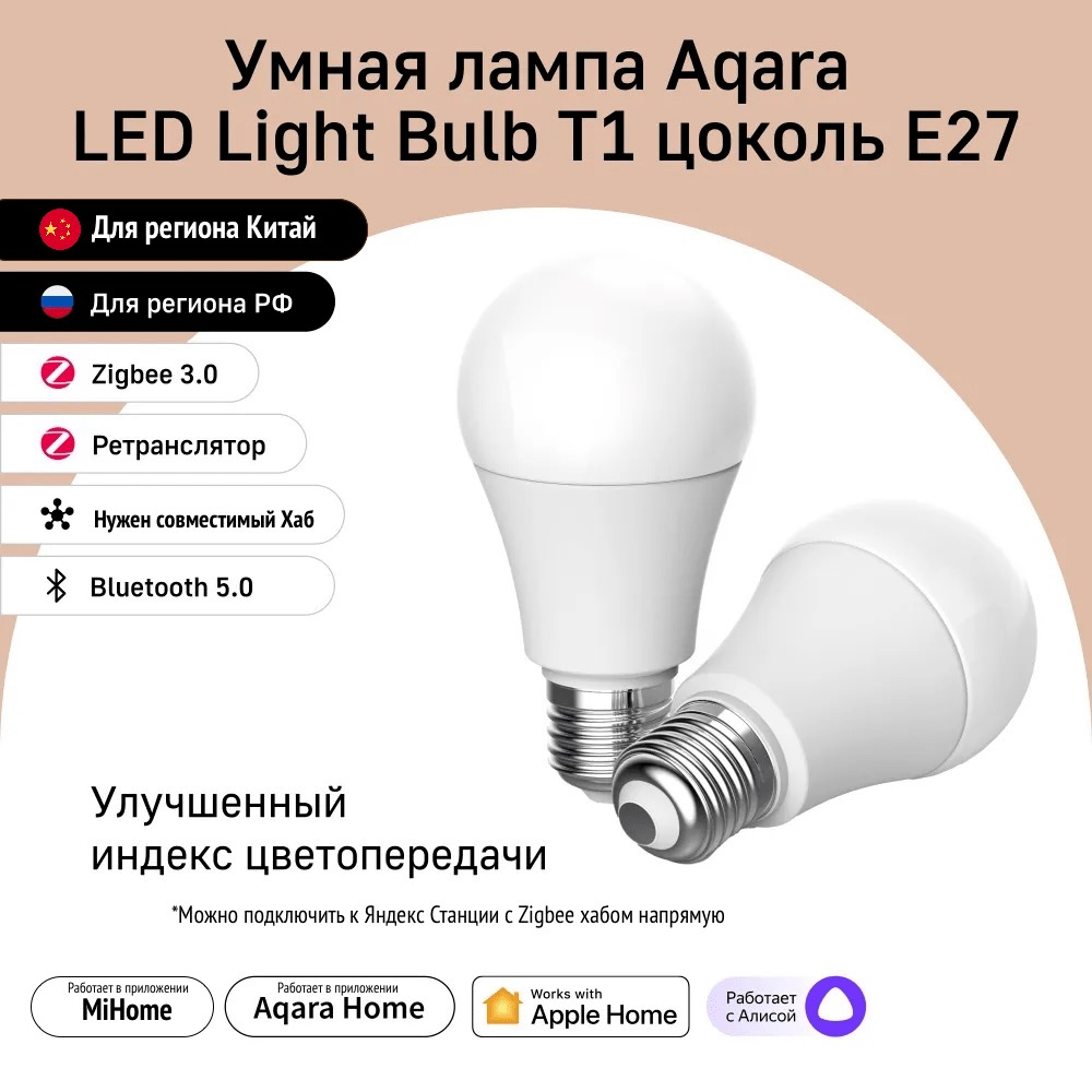 фото Умная лампа Aqara Light Bulb T1 (ZNLDP13LM)