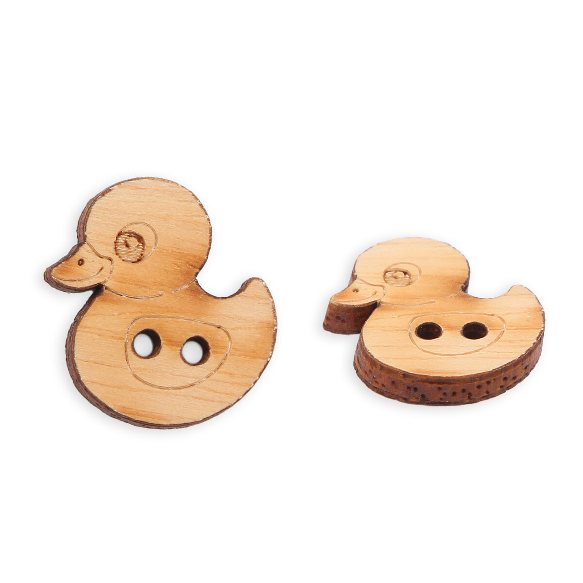 Пуговицы фигурные Magic Buttons 'Утенок', 20*19 мм, 2 прокола, дерево, 2 шт