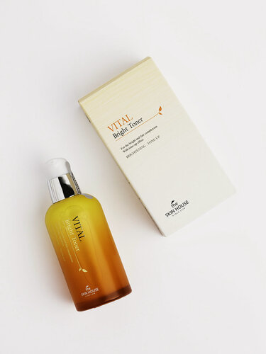 Изображение товара THE SKIN HOUSE Осветляющий и увлажняющий тонер для лица, для сияния кожи "Vital Bright", корейская косметика, 130мл