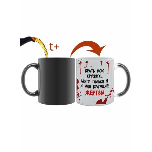 Кружка хамелеон для кофе и чая с приколом Аквариум от бренда Нескучные вещи