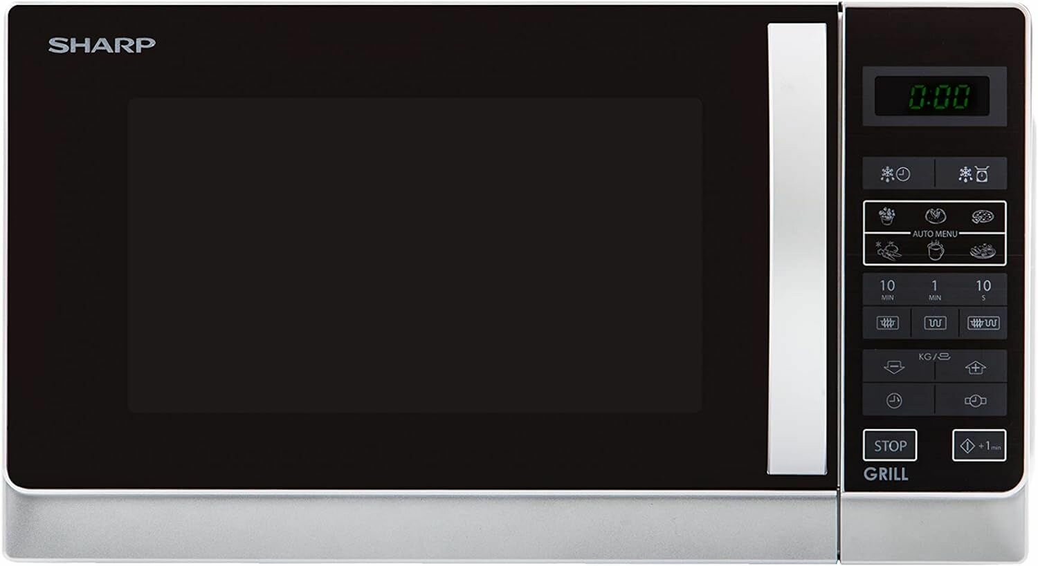 Микроволновая печь Sharp R-642(IN)W 800 Вт, 20 л, серебристый