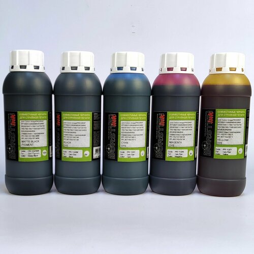 Чернила для Canon imagePROGRAF iPF605, iPF710, iPF750, iPF760, iPF765, iPF510, iPF670, iPF770, iPF500, iPF600, iPF610, (картриджи PFI-102, PFI-303, PFI-107, PFI-104, PFI-703, PFI-707, PFI-307), Bursten пигментно-водные