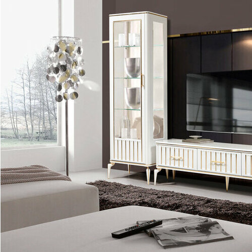 Шкаф-витрина 1-дверная Слониммебель Стамбул 1