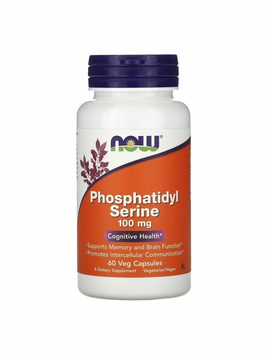 NOW Phosphatidyl Serine, Фосфатидил Серин 100 мг - 60 капсул