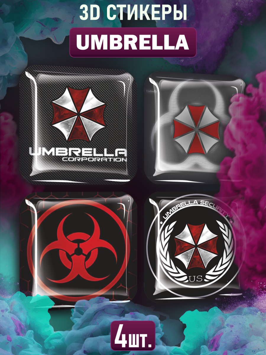 Наклейки на телефон 3D стикеры Umbrella Resident Evil