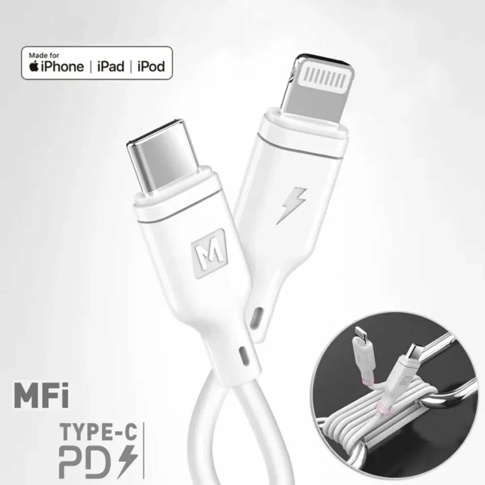 Кабель Momax DL36 USB Type-C to Lightning, 1.2 м, белый