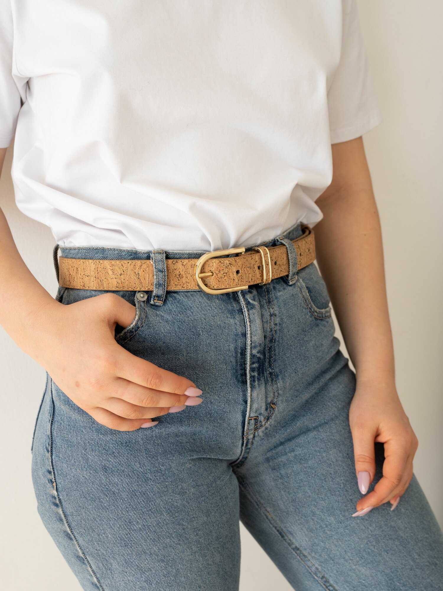 Ремень MIJO для женщин, размер M, бежевый — фото 1