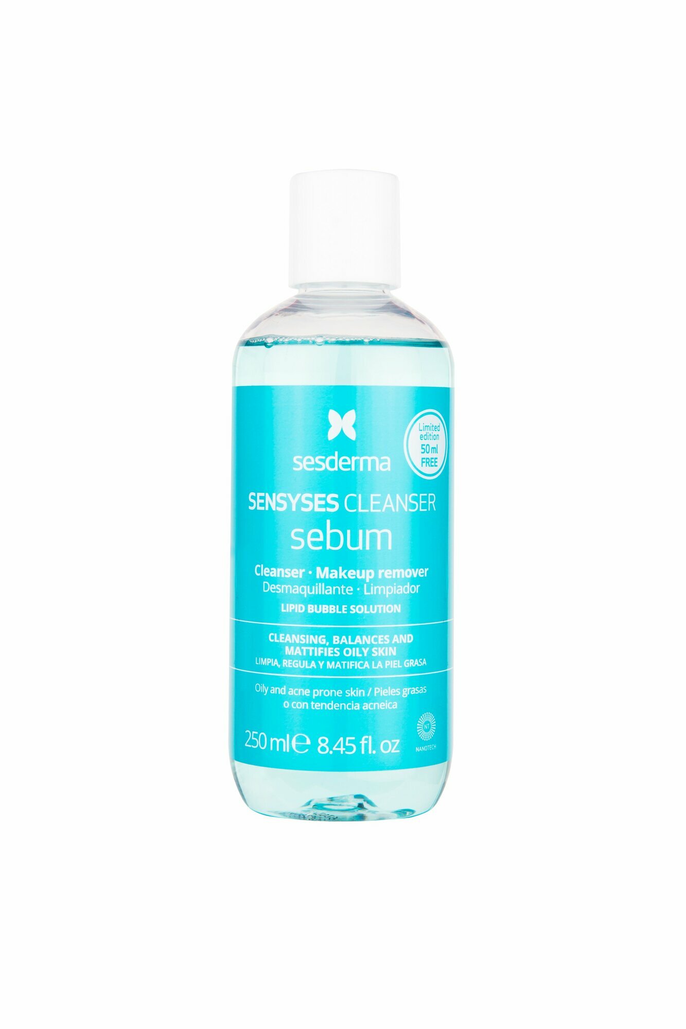 Лосьон для снятия макияжа для жирной и склонной к акне кожи Sesderma Sensyses Cleanser Sebum, 200 мл