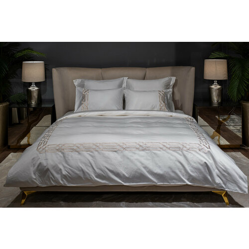 175SMR-17504 Комплект постельного белья с вышивкой Паллада золотой Двуспальный евро 200220 18300₽