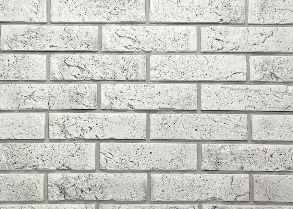 Декоративный Кирпич Русский Камень Петровский Белая Скала Артикул 12.24 Ш25.2хВ6.7хТ1.1 см 1м2.