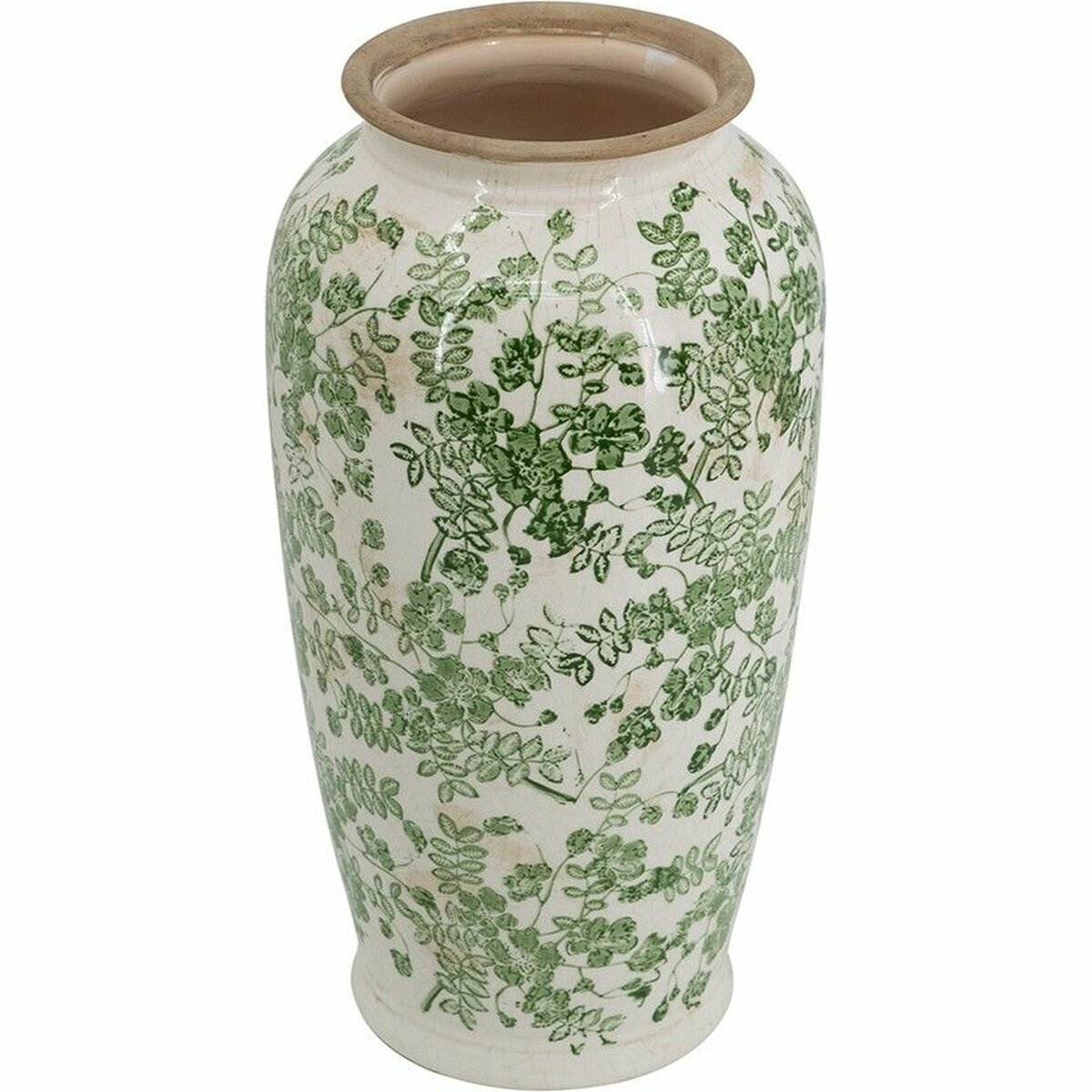 61174 Ваза настольная для сухоцветов 20х20х37см, керамика, белая, Glasar