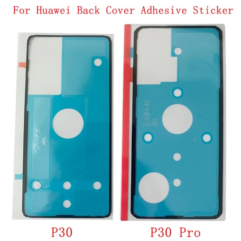 2 шт, клейкая наклейка на крышку батарейного отсека, клей для Huawei P20 P30 P40 Pro P50 Pro, задняя крышка, клейкая наклейка, запасные части, P30 Pro