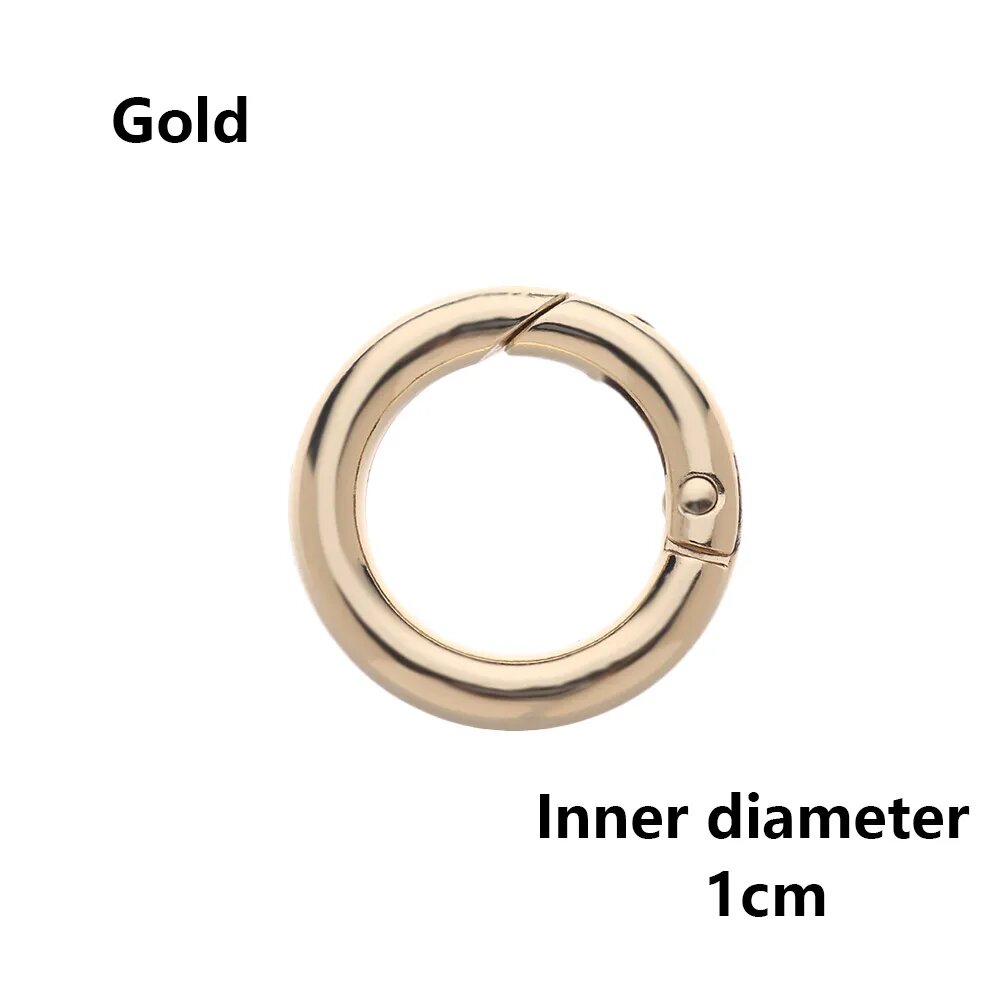 2 шт. 10/12/16/19 мм пружинное уплотнительное кольцо из цинкового сплава женские кошельки круглые пусковые триггеры с покрытием 1cm - gold