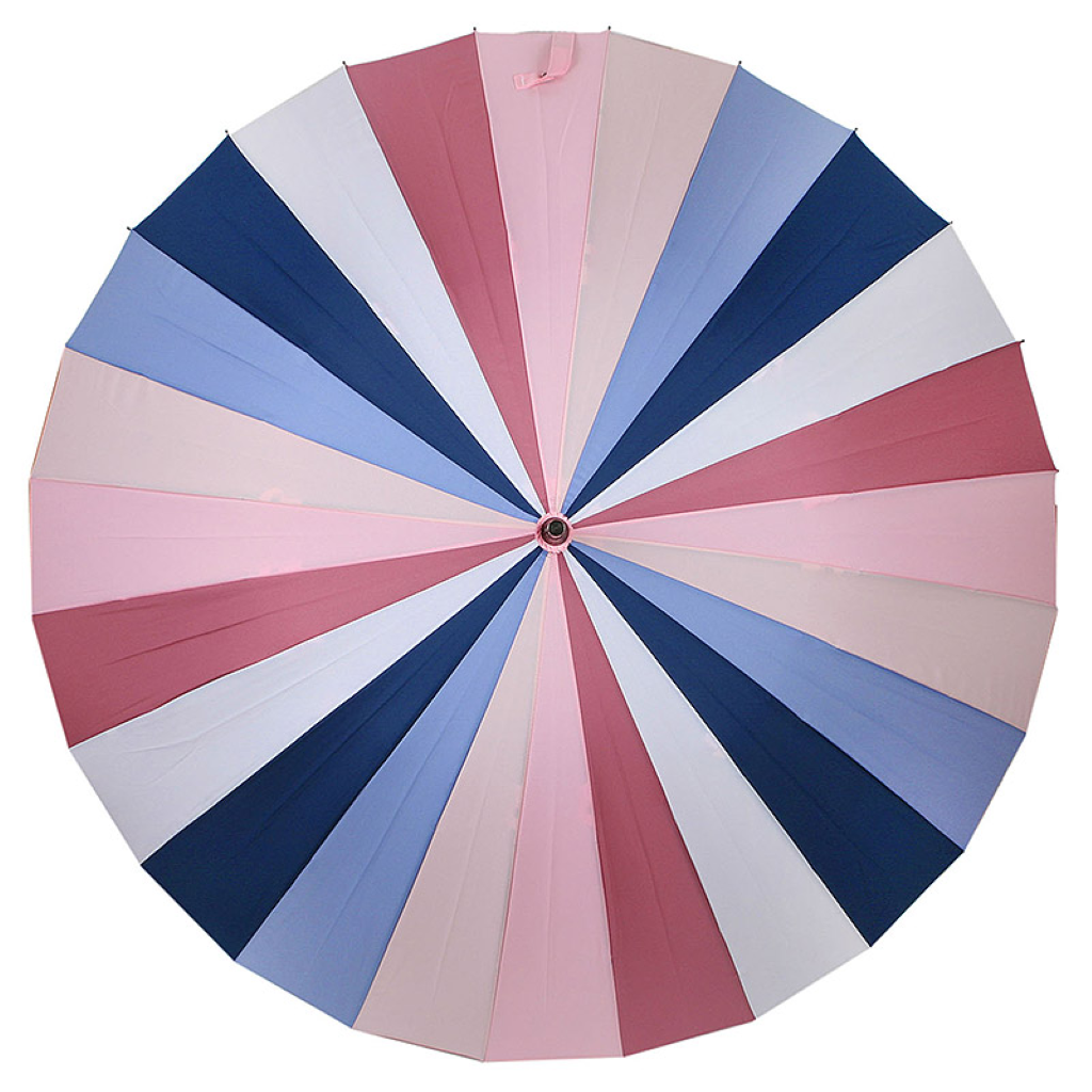 Зонт-трость Три слона, розовый, — фото 1