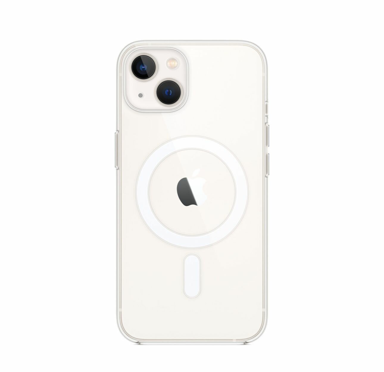 Пластиковый прозрачный чехол Clear Case MagSafe for Apple iPhone 13 A2710 — фото 1
