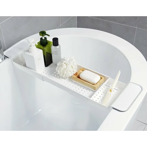 Полка на ванну Market 5 Stars Malaga раздвижная пластиковая 55х78х63см 1334₽