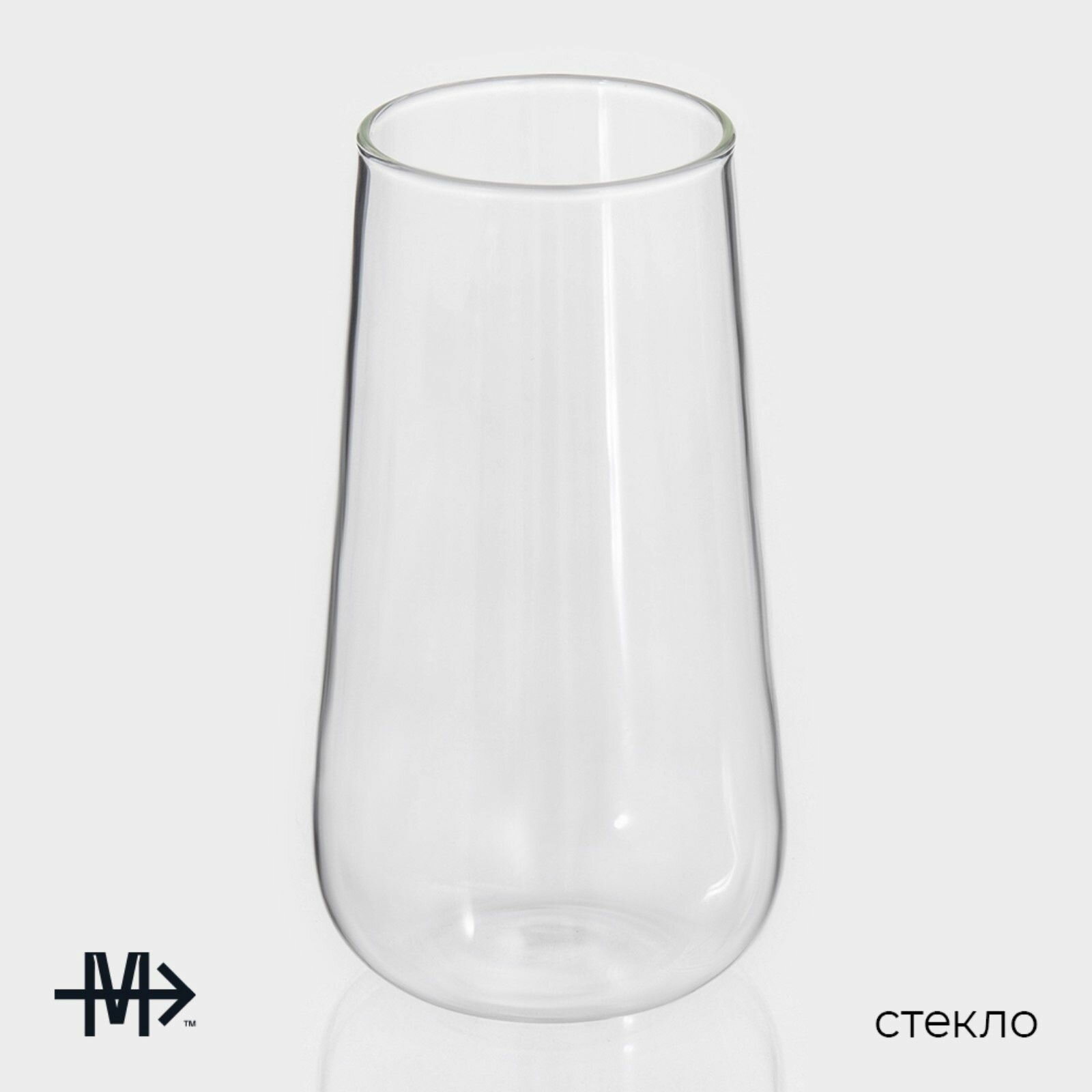 Стаканы Magistro "Нолан", 500 мл, 8х15 см, набор 2 шт, стекло, прозрачные