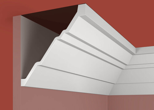 Изображение товара Карниз, плинтус потолочный 5 штук 147х145х2000мм Экополимер KX055 Cosca Decor