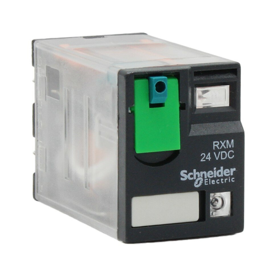 Schneider Electric RXM4AB2BD Реле 4CO 24V DC 6A с блокируемой тестовой кнопкой и светодиодом